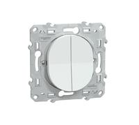 Schneider Electric - Ovalis - double poussoir fermeture - 10AX - Blanc - S320216