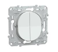 Mécanisme double poussoir OVALIS blanc 10 AX SCHNEIDER ELECTRIC S320216