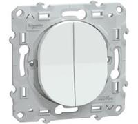 Mécanisme double poussoir OVALIS blanc 10 AX - SCHNEIDER ELECTRIC - S320216 Blanc G