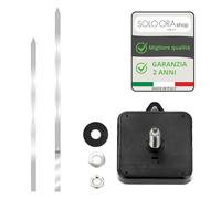 Mécanisme horloge murale silencieuse à quartz avec aiguilles longues en aluminium - Kit de bricolage pour grandes montres (diamètre jusqu'à 70 cm) - italien, 3 variantes de couleur- Haute précision et