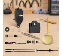 Mécanisme Horloge Pendule Quartz Musique Kit DIY | Kit complet mouvement, boîte à musique intégrée, pendule doré, 2 paires d'aiguilles, design élégant