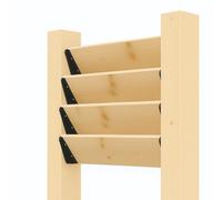 Mécanisme Lames Orientables 27 mm - 100% ALU - pour Pergola bioclimatique, Claustra, Persiennes, BSO - DIY - Compatibilité lames alu et bois (NOIR RAL9005)