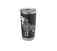 Mécanisme mécanique rétro Steampunk Wolf Gobelet isotherme en acier inoxydable double paroi