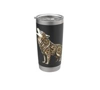 Mécanisme mécanique rétro Steampunk Wolf Gobelet isotherme en acier inoxydable double paroi