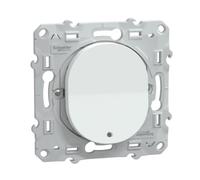 Schneider Electric - Ovalis - poussoir à fermeture lumineux - 10AX - LED bleu 250V - Blanc - S320276