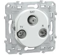 Schneider Electric Prise TV/R/SAT Ovalis S320461 Blanc