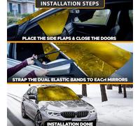 Mécanisme rétro Steampunk Jaune,Housse de Pare-Brise de Voiture, Protection Pare-Brise - Résistante à la Neige, à la Glace, au Soleil, aux UV, à la poussière et à l'eau