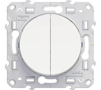 Mécanisme va et vient + poussoir (sans plaque) Odace - Blanc