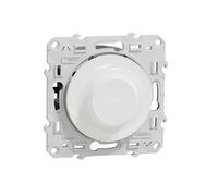 Schneider Electric Variateur de lumière Odace S520519 - Universel en 2 ou 3 fils 3W–100W (LED) Blanc