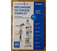 Geberit - Mécanisme chasse complet 2 touches type 290-380 alimentation latérale laiton 3/8
