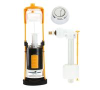 Mécanisme WC double débit bouton chromé + robinet flotteur standard - GARIS - W03-6500G