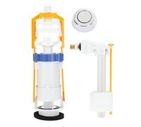 Mécanisme WC interrompable chromé + robinet flotteur standard - GARIS - W03-4500G