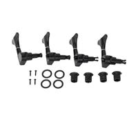 Mécanismes d'Accordage Basse 4 Cordes, Têtes Métalliques Noires, Ratio 17:1, Ensemble de 4 Pièces - Lubrification Scellée, Remplacement Parfait, Installation Facile