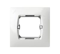 Mécanismes électriques - Série 27-27601-65 Cadre 1 élément blanc S/Griffes C/châssis 27