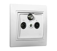 Mécanismes électriques - Série Europe - ERP48U Prise Finale TV-SAT-Radio Blanche Série EUROPE