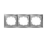 Mécanismes électriques - Série Europe - ERP73AU CADRE DE 3 ÉLÉMENTS ARGENT SÉRIE EUROPE