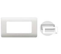 Mécanismes électriques - Série Rehabitat - 16656-B Plaque 6 étroits Blanc Rehabitat