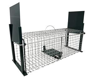 Mecanix Piège à Fauve Galvanisée 50X18X18 cm pour capturer Les Animaux | Piege/Trappe Vivant Double entrée, Cage/nasse Exterieur Un Rat, Campagnol, Lapin, fouine, lievre, martre…