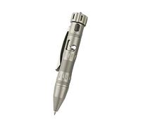 MecArmy Stylo à bille miniature en laiton de luxe léger rétractable en métal rechargeable avec encre, nouveauté stylo de poche EDC pour écriture, avec porte-clés (TI10)