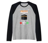 Mecca is Calling T-Shirt Hajj et Umrah Manche Raglan