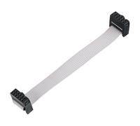 MECCANIXITY 1 câble plat connecteur IDC, 10 broches, pas de 2,54 mm, longueur 10 cm, double connecteur femelle FC vers FC, câble plat pour électronique industrielle, gris