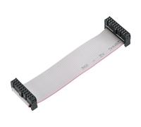 MECCANIXITY 1 câble plat connecteur IDC, 20 broches, pas de 2,54 mm, longueur 10 cm, double connecteur femelle FC vers FC, câble plat pour électronique industrielle, gris
