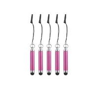 - MECCANIXITY-5pcs Stylet métallique rétractable en alliage d'aluminium, Rose Rouge