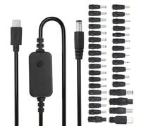 MECCANIXITY Adaptateur USB C vers DC PD avec 34 embouts de connecteur, 1,18 m, 5 V, 9 V, 12 V, 15 V, 20 V, câble de déclenchement PD, convertisseur de chargeur de type C vers CC pour routeurs