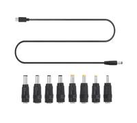 MECCANIXITY Adaptateur USB C vers DC PD avec 8 embouts de connecteur, 1,18 m, 5 V, 9 V, 12 V, 15 V, 20 V, câble de déclenchement PD, convertisseur de chargeur de type C vers CC pour routeurs