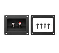 MECCANIXITY Bornier carré de 7,6 cm pour caisson de basses à 2 voies, double borne de liaison, prise jack à ressort pour haut-parleur stéréo de voiture