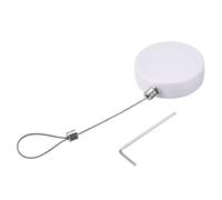 MECCANIXITY Câble antivol rond rétractable avec auto-adhésif, télécommande de sécurité anti-perte de corde de 600 g, force de traction blanc