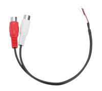 MECCANIXITY Câble audio RCA femelle vers fil nu à extrémité ouverte RCA pour amplificateur, récepteur, câble de haut-parleur, 0,25 m