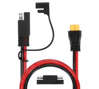 MECCANIXITY Câble d'extension de connecteur SAE vers XT60, 1 m 300 V SAE vers XT60 femelle, adaptateur de chargeur 12 AWG avec capuchons étanches et adaptateur d'inversion de polarité pour voitures