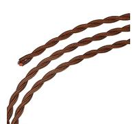 MECCANIXITY Câble électrique torsadé recouvert de tissu 2 fils 18 AWG 10 m - Style vintage - Pour suspension et projet de bricolage, marron