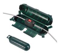 MECCANIXITY Cache de rallonge pour extérieur, étanche IP44, boîtier de connexion électrique, protection pour prise de courant, prise de courant, lumière de Noël - Vert