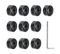 MECCANIXITY Collier de serrage en acier au carbone avec vis M3 et clé pour pièces CNC, machines-outils, brouette, tracteur de pelouse, noir, 1 jeu