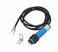 MECCANIXITY E3F-DS200C2 Capteur photoélectrique 300 mA DC6-36 V M18 Capteur de commutation photoélectrique à réflexion diffuse 3 lignes Distance de détection 200 cm NPN NC avec support de montage pour