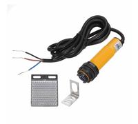 MECCANIXITY E3F-R2PK Capteur photoélectrique 300 mA DC6-36 V M18 Capteur de commutation photoélectrique à réflexion spéculaire 3 lignes Distance de détection 2 m PNP NO avec support de montage pour