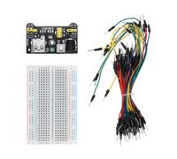 MECCANIXITY Kit de platine d'expérimentation avec module d'alimentation, 400 points d'attache avec fils de démarrage, composants électroniques amusants pour la pratique du circuit de développement