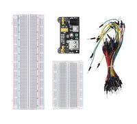 MECCANIXITY Kit de platine d'expérimentation avec module d'alimentation, 830/400 points d'attache avec fils de démarrage, kit amusant pour carte de développement, circuit d'entraînement STEM