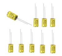 MECCANIXITY Lot de 10 condensateurs électrolytiques non polarisés 3,3 uF 100 V, 13 mm x 8 mm en aluminium pour projets audio, haut-parleurs et amplificateur de voiture