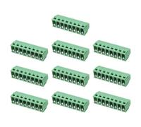 MECCANIXITY Lot de 10 connecteurs de bornier à vis à 8 broches pour montage PCB de 3,5 mm, connecteur rapide enfichable 10 A 300 V pour câble 28-16 AWG, vert