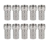 MECCANIXITY Lot de 10 connecteurs de câble coaxial de type F, 75 Ohm, plaqué nickel RG6, connecteur coaxial mâle avec joint torique étanche pour antennes de télévision, routeurs, modems, TV satellite