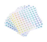 MECCANIXITY Lot de 10 feuilles d'autocollants numérotés laser - Chiffres de 1 à 100 - Autocollants réfléchissants ronds pour inventaire, rangement