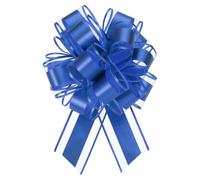 MECCANIXITY Lot de 10 grands nœuds métalliques en organza pour emballage cadeau de mariage, voiture, paniers, cadeaux de Noël, bleu saphir de 15,2 cm