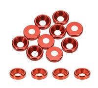 MECCANIXITY Lot de 10 rondelles à alésage M3, 8 mm, en alliage d'aluminium anodisé, joints de tête pour vis RC/FPV/PC/drone, accessoires pièces, orange
