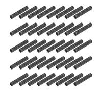 MECCANIXITY Lot de 100 entretoises moletées M2 x 20 mm en aluminium - Raccord rond - Écrou de boulon - Pour drone RC quadrirotor FPV - Pièces de bricolage (noir, diamètre extérieur de 3,5 mm)