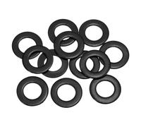 MECCANIXITY Lot de 12 rondelles plates M12 ID x 24 mm OD, rondelles métalliques en acier inoxydable 304, anneaux d'étanchéité en zinc noir pour vis et boulons