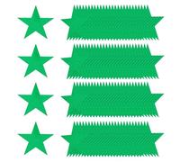 MECCANIXITY Lot de 120 découpes en forme d'étoile à paillettes - 15,2 cm - Papier pailleté double imprimé - Pour tableau d'affichage, décoration murale de fête, vert