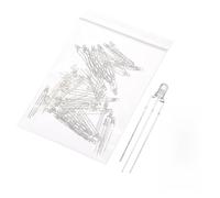 MECCANIXITY Lot de 120 diodes LED de 3 mm, diodes électroluminescentes, kit de projet électronique pour projet scientifique (lumière rouge + lumière blanche, anode commune, lentille transparente)